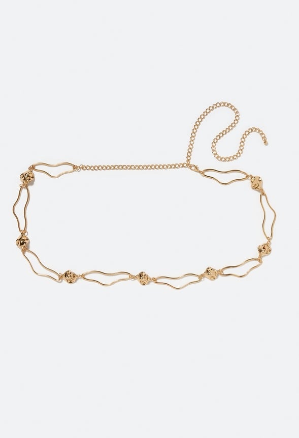 Kali Organic Linked Metallic Bead Chain Belt
