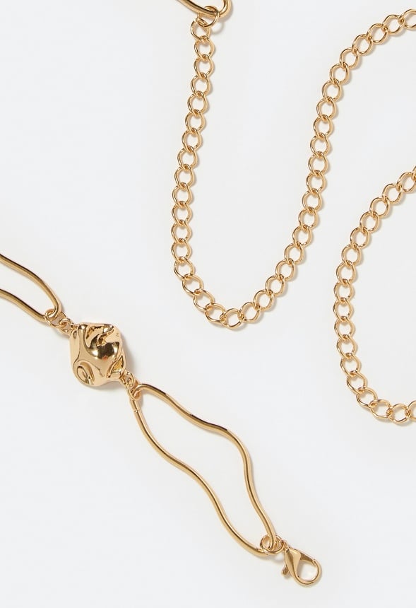 Kali Organic Linked Metallic Bead Chain Belt