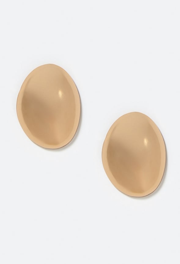 Sia Smooth Large Lightweight Oval Stud Earrings