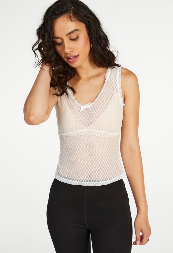 Lace Tie Front Tank